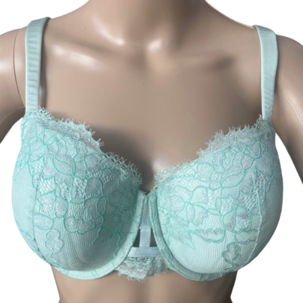 LA SENZA Lace Underwire Bra with lace overlay / Mint Green / 38 D
